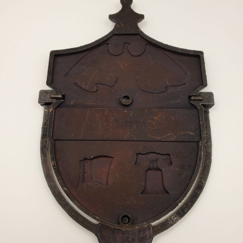 Heritage Door Knocker Plaque Colonial Eagle Liberty Bell Flag Bicentennial - Picture 6 of 8